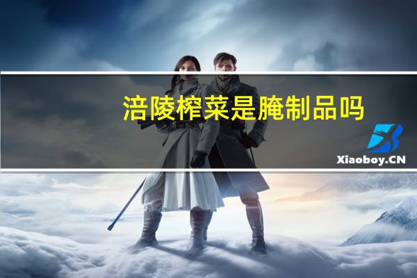 涪陵榨菜是腌制品吗
