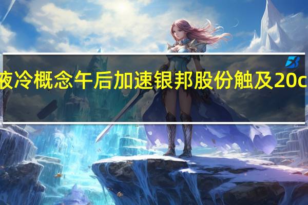 液冷概念午后加速银邦股份触及20cm涨停