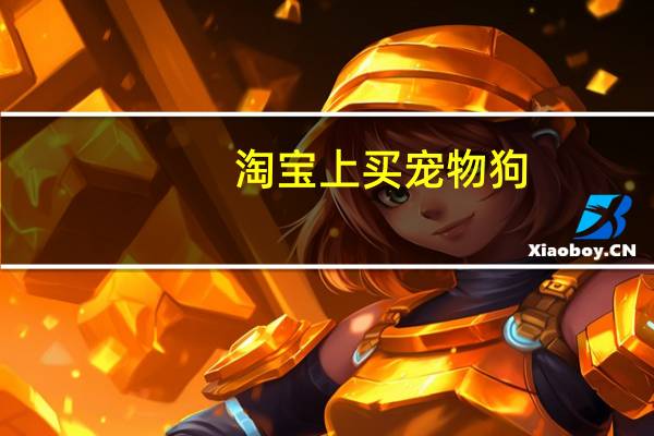 淘宝上买宠物狗