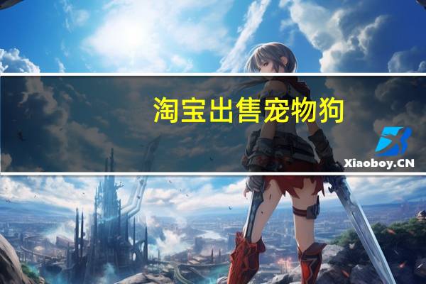 淘宝出售宠物狗