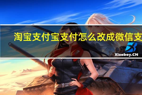 淘宝支付宝支付怎么改成微信支付(淘宝支付宝)