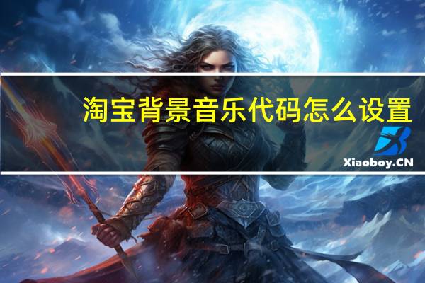 淘宝背景音乐代码怎么设置（淘宝背景音乐代码）