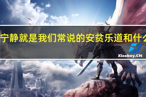 淡泊宁静就是我们常说的安贫乐道和什么填一成语