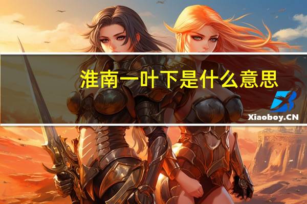 淮南一叶下是什么意思