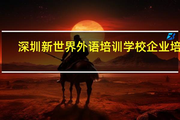 深圳新世界外语培训学校企业培训