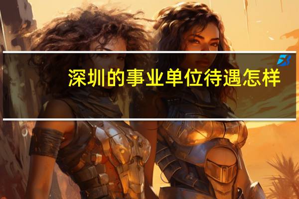 深圳的事业单位待遇怎样