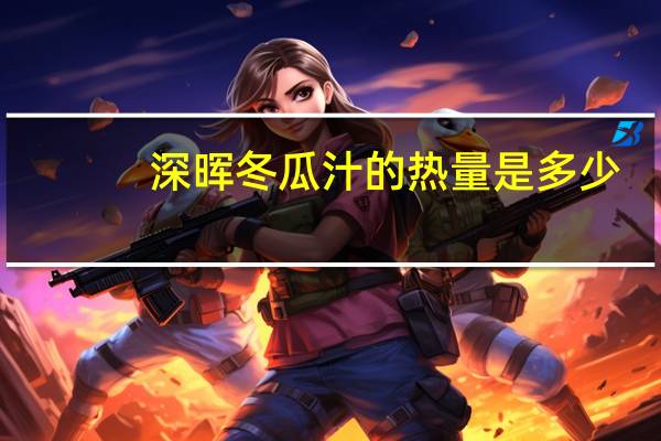深晖 冬瓜汁的热量是多少