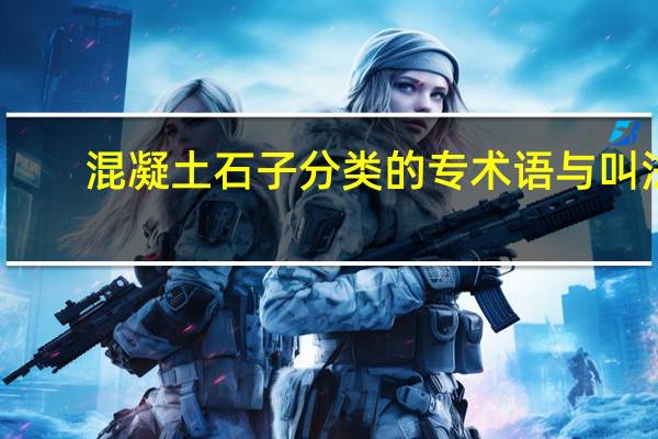 混凝土石子分类的专术语与叫法
