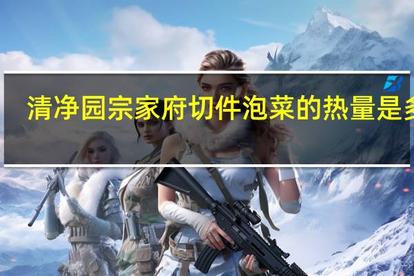清净园 宗家府切件泡菜的热量是多少