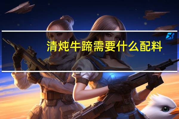 清炖牛蹄需要什么配料