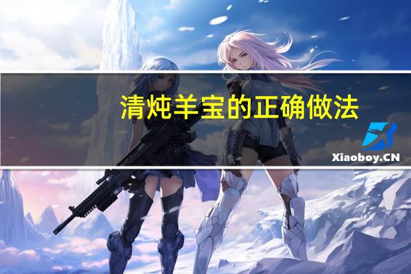 清炖羊宝的正确做法