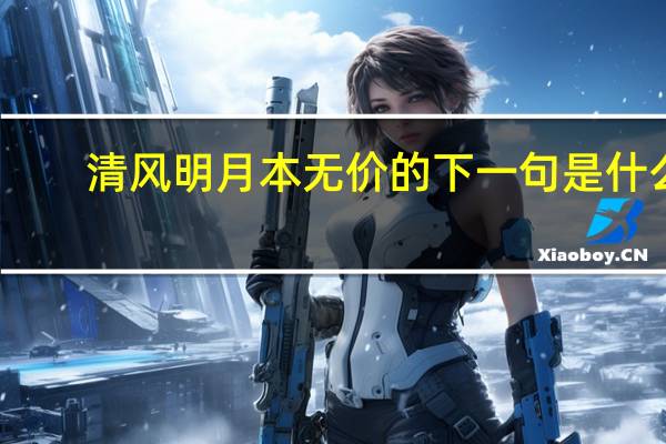 清风明月本无价的下一句是什么