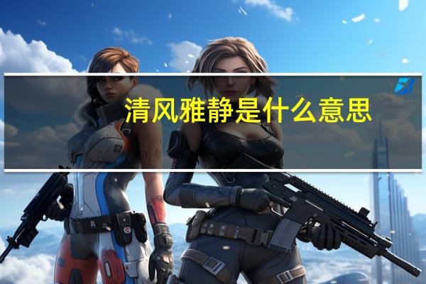 清风雅静是什么意思
