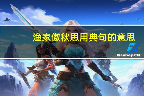 渔家傲秋思用典句的意思