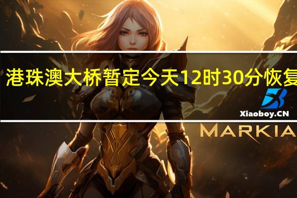 港珠澳大桥暂定今天12时30分恢复通行