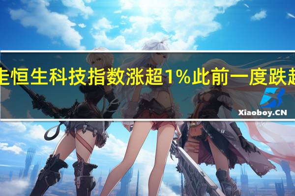 港股低开高走恒生科技指数涨超1%此前一度跌超1%恒指接近翻红