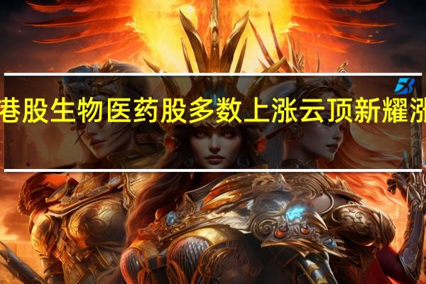 港股生物医药股多数上涨 云顶新耀涨超6%