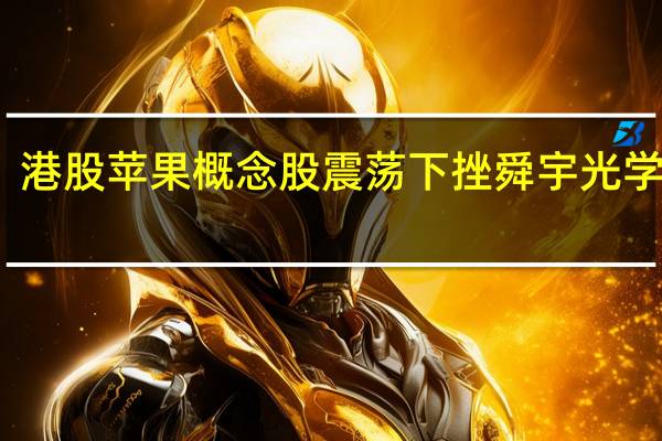 港股苹果概念股震荡下挫舜宇光学科技(02382.HK)跌近3%瑞声科技(02018.HK)跌超2%比亚迪电子(00285.HK)、丘钛科技(01478.HK)等跟跌