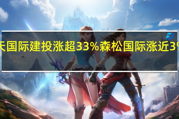 港股重型机械股盘中强势昊天国际建投涨超33%森松国际涨近3%中联重科涨近1%三一国际等跟涨