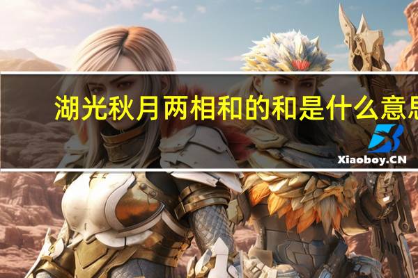 湖光秋月两相和的和是什么意思,用一个词语形容