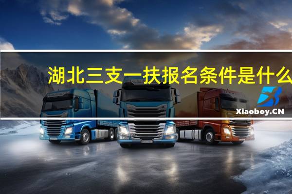 湖北三支一扶报名条件是什么