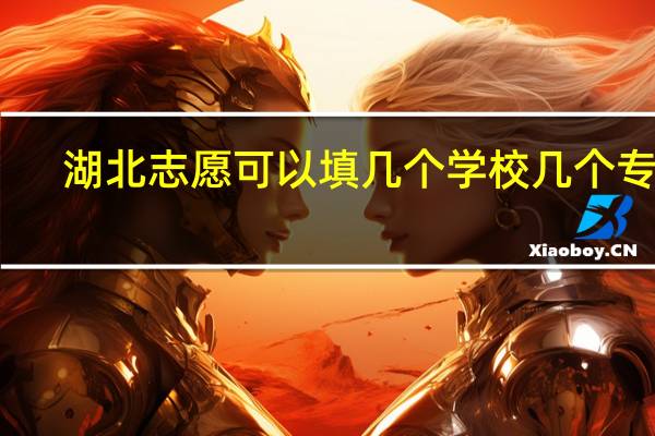 湖北志愿可以填几个学校几个专业