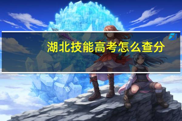 湖北技能高考怎么查分
