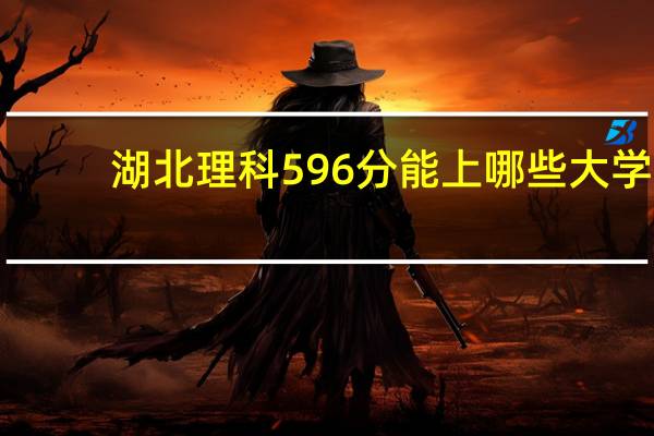 湖北理科596分能上哪些大学