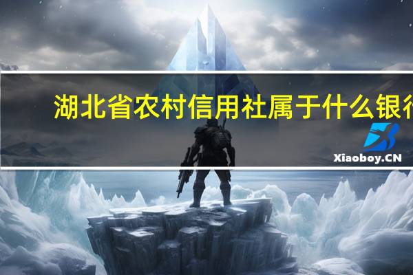 湖北省农村信用社属于什么银行