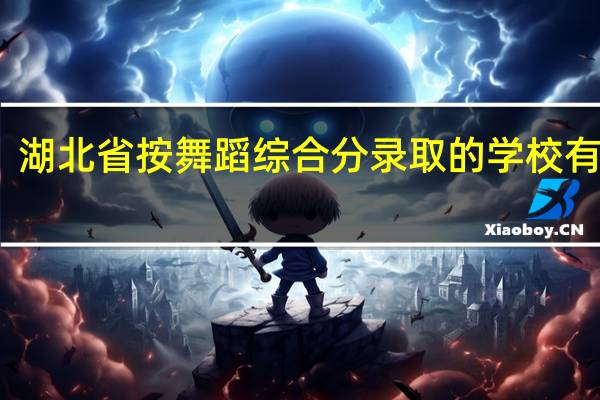 湖北省按舞蹈综合分录取的学校有哪些