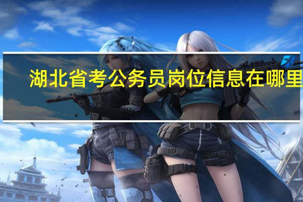 湖北省考公务员岗位信息在哪里查