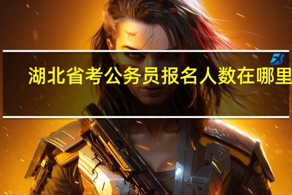 湖北省考公务员报名人数在哪里查