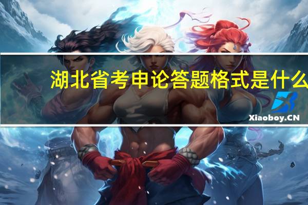 湖北省考申论答题格式是什么