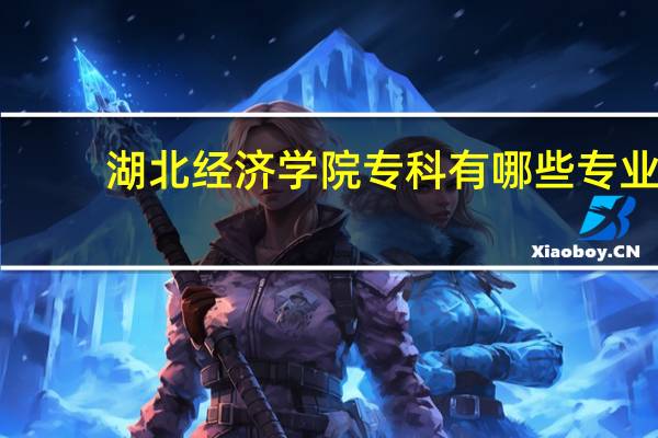 湖北经济学院专科有哪些专业