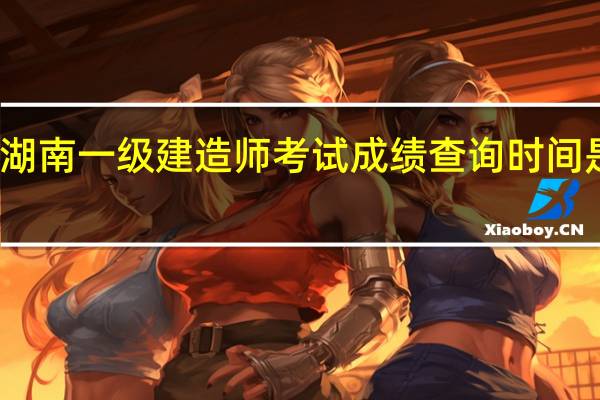 湖南一级建造师考试成绩查询时间是何时