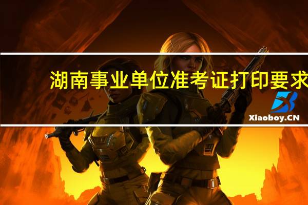 湖南事业单位准考证打印要求