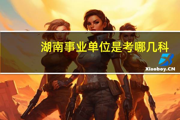 湖南事业单位是考哪几科