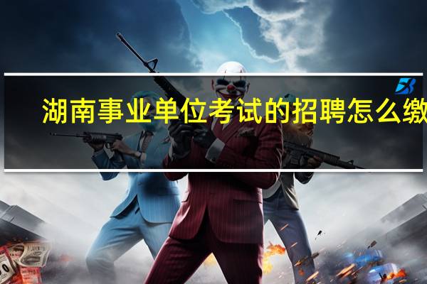 湖南事业单位考试的招聘怎么缴费