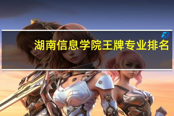 湖南信息学院王牌专业排名