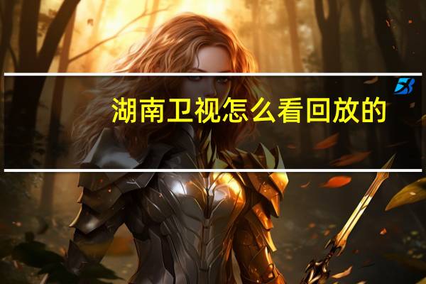 湖南卫视怎么看回放的（湖南卫视怎么看回放）