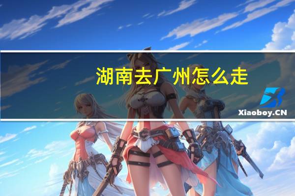 湖南去广州怎么走