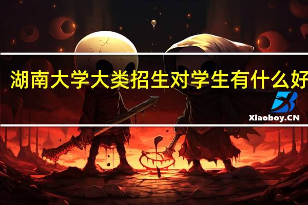 湖南大学大类招生对学生有什么好处吗