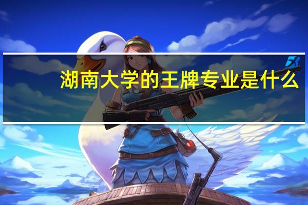湖南大学的王牌专业是什么