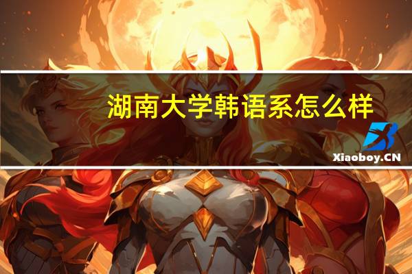 湖南大学韩语系怎么样