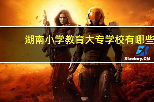 湖南小学教育大专学校有哪些