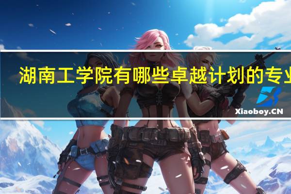湖南工学院有哪些卓越计划的专业啊