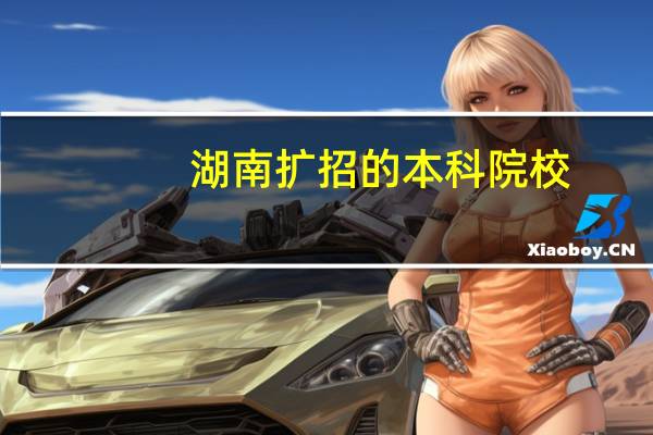 湖南扩招的本科院校