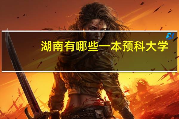 湖南有哪些一本预科大学