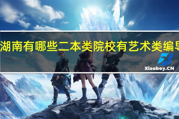 湖南有哪些二本类院校有艺术类编导专业
