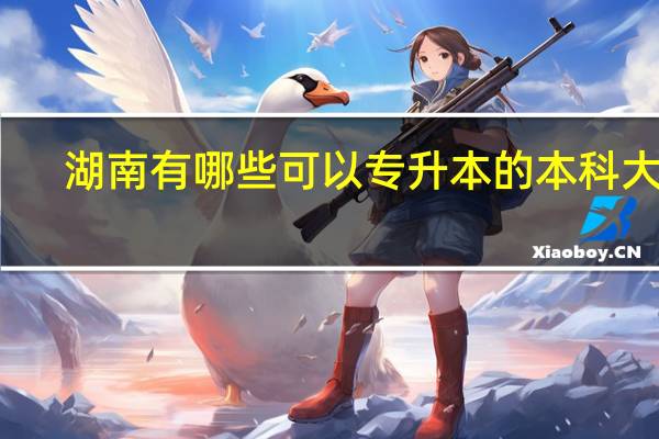 湖南有哪些可以专升本的本科大学
